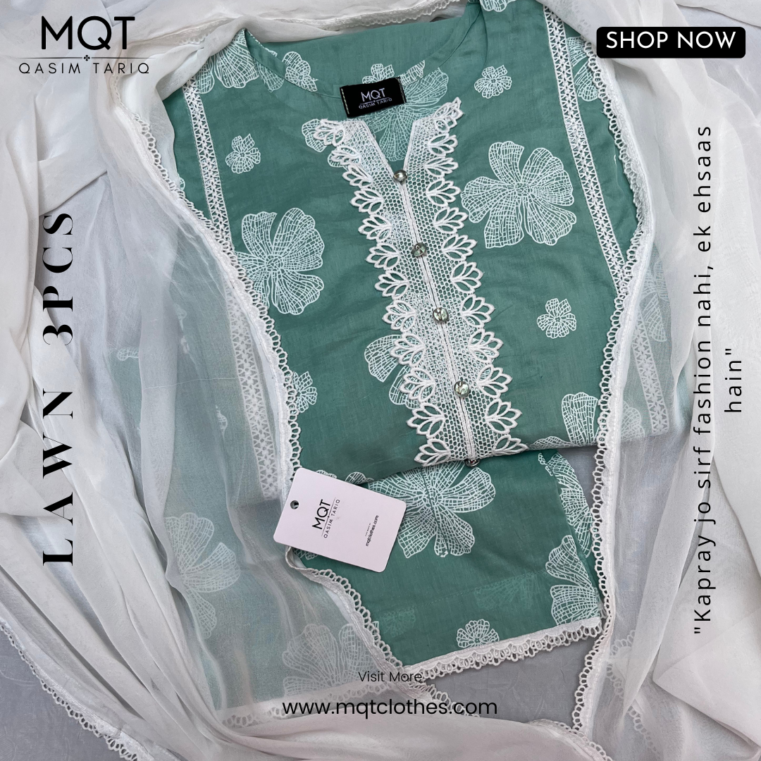 Light Green 3-PIECE- LAWN STITCHED SUIT