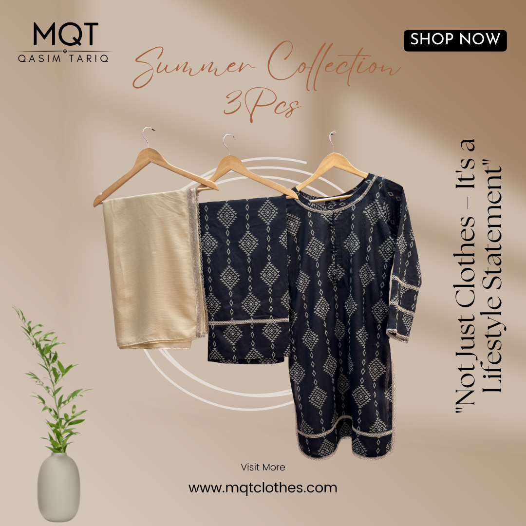 Black & Skin 3-PIECE- LAWN STITCHED SUIT