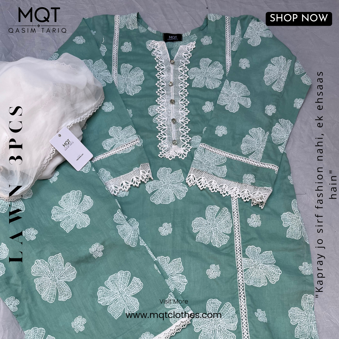 Light Green 3-PIECE- LAWN STITCHED SUIT