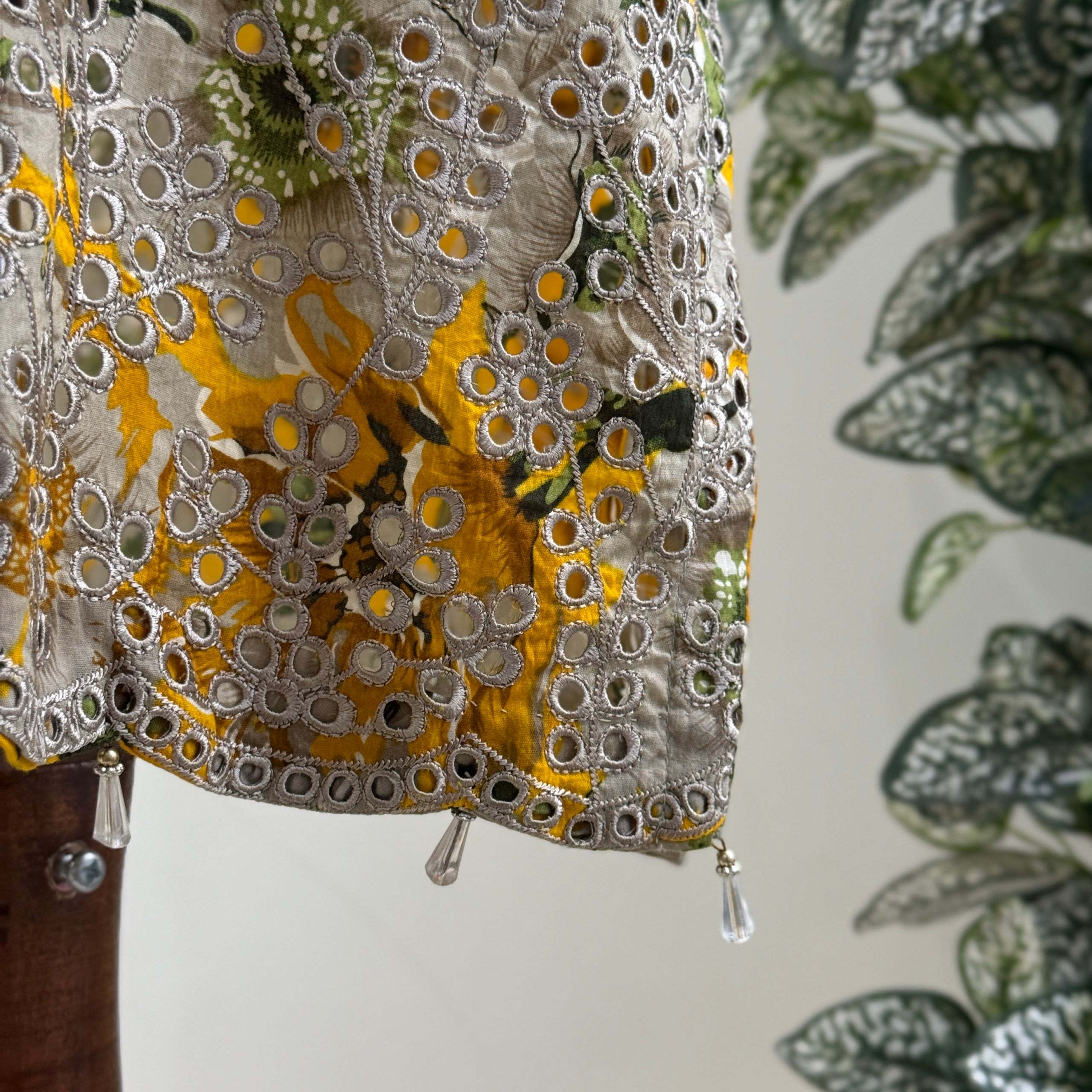 Yellow Printed Chikankari 3-PIECE- LAWN STITCHED SUIT